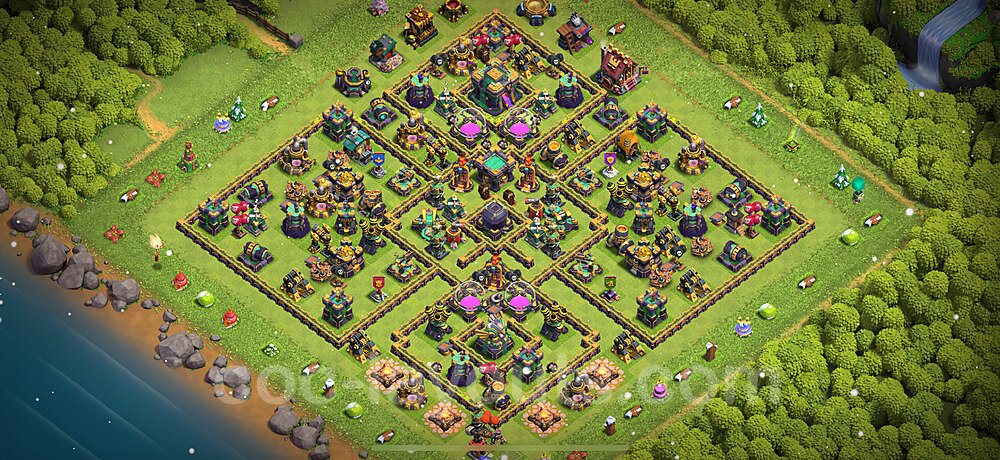 Gute Base für Farm RH14 + Link, Anti Air / Electro Dragon, Hybrid 2025 - COC Rathaus 14 - #48