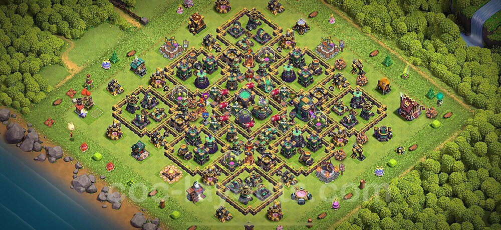 Base plan TH14 Max Levels with Link for Farming 2025, #50