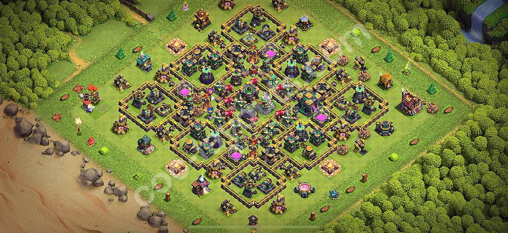 Base plan TH14 Max Levels with Link for Farming 2026, #50