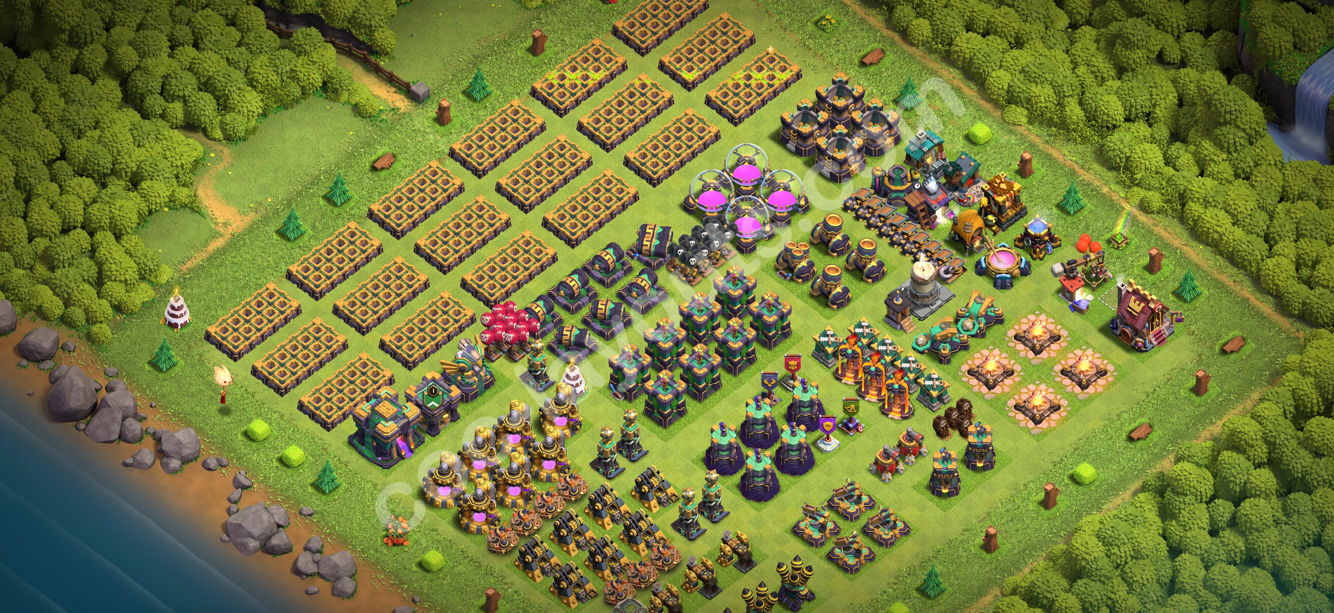 TH14 Hybrid Base #146 – TH14 layout preview