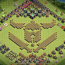 Die Troll Funny Base RH14 + Link 2023 - COC Rathaus Level 14 Art Base - #29