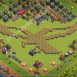 Troll Funny Diseño de aldea Ayuntamiento 14 Copiar - COC TH14 Perfecta Art Distribucion 2026 + Enlace - #30
