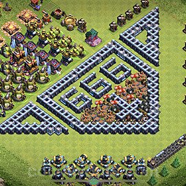 TH14 Funny Troll Base Plan with Link, Copy Town Hall 14 Art Design, #5