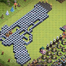 TH14 Funny Troll Base Plan with Link, Copy Town Hall 14 Art Design, #6