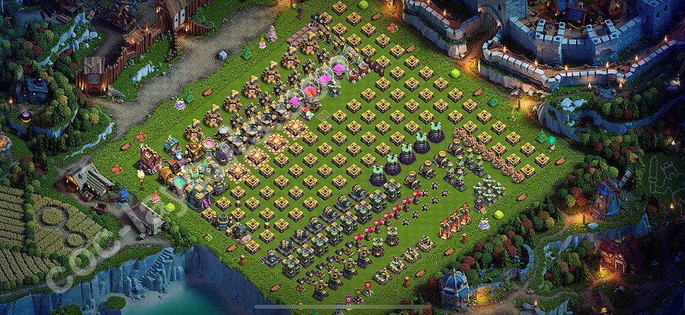 Troll Funny Diseño de aldea Ayuntamiento 14 Copiar - COC TH14 Perfecta Art Distribucion 2025 + Enlace - #23