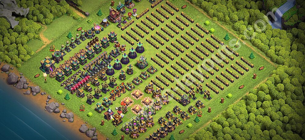 Ustawienie baza Troll Funny TH14 z linkiem - Ratusz poziom 14 - COC 2026 - #43