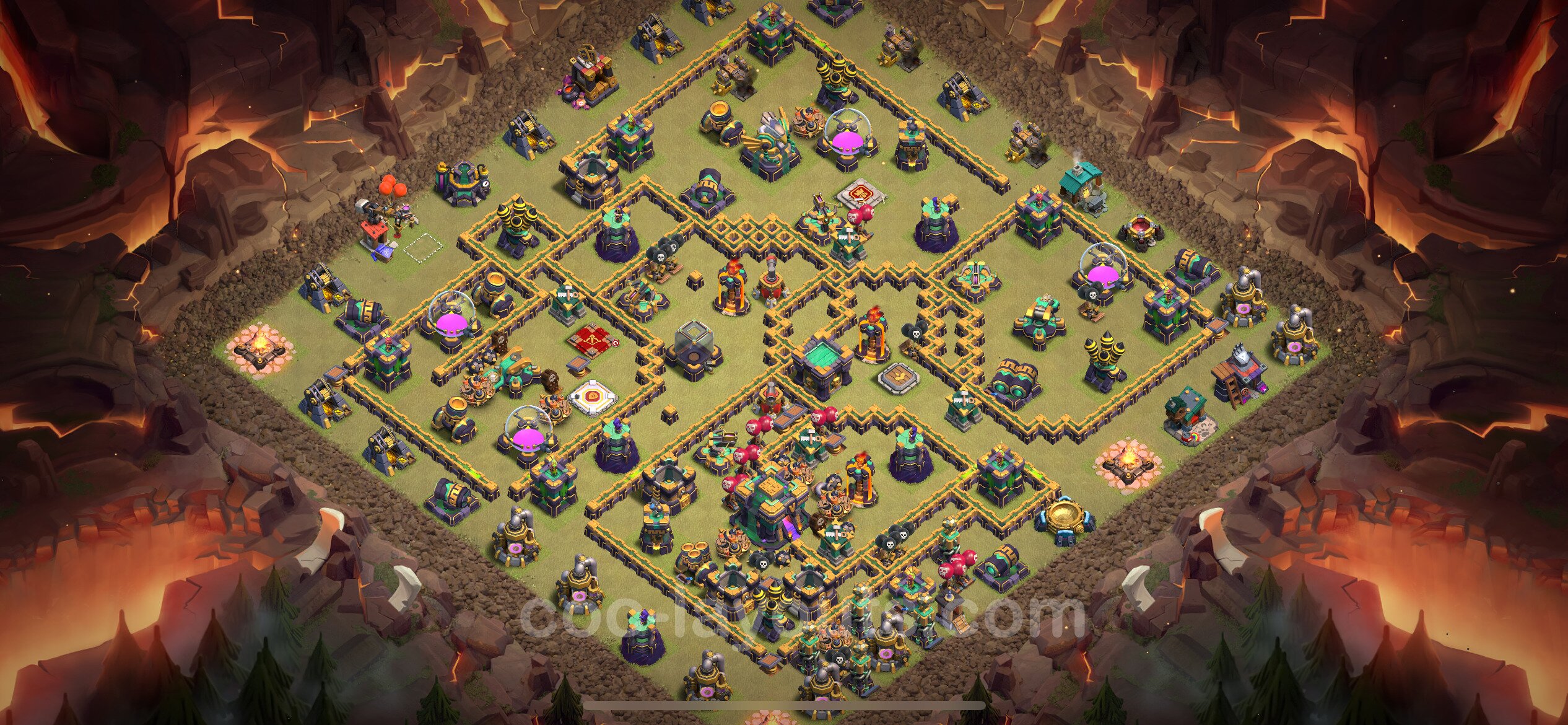 Best Anti 3 Stars War Base TH14 With Link Anti Everything 2024 Town   Th14 War 182 