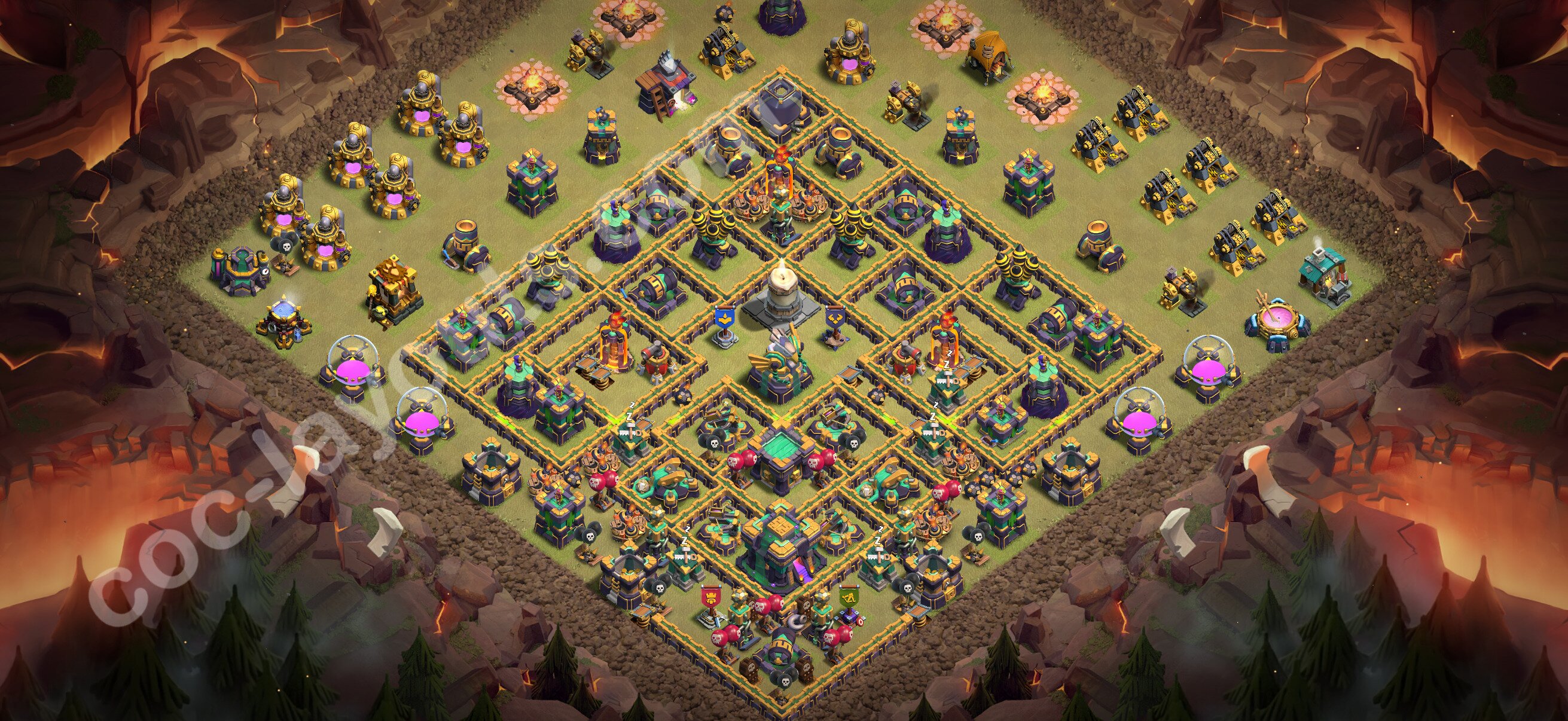 TH14 War Base #246 – TH14 layout preview