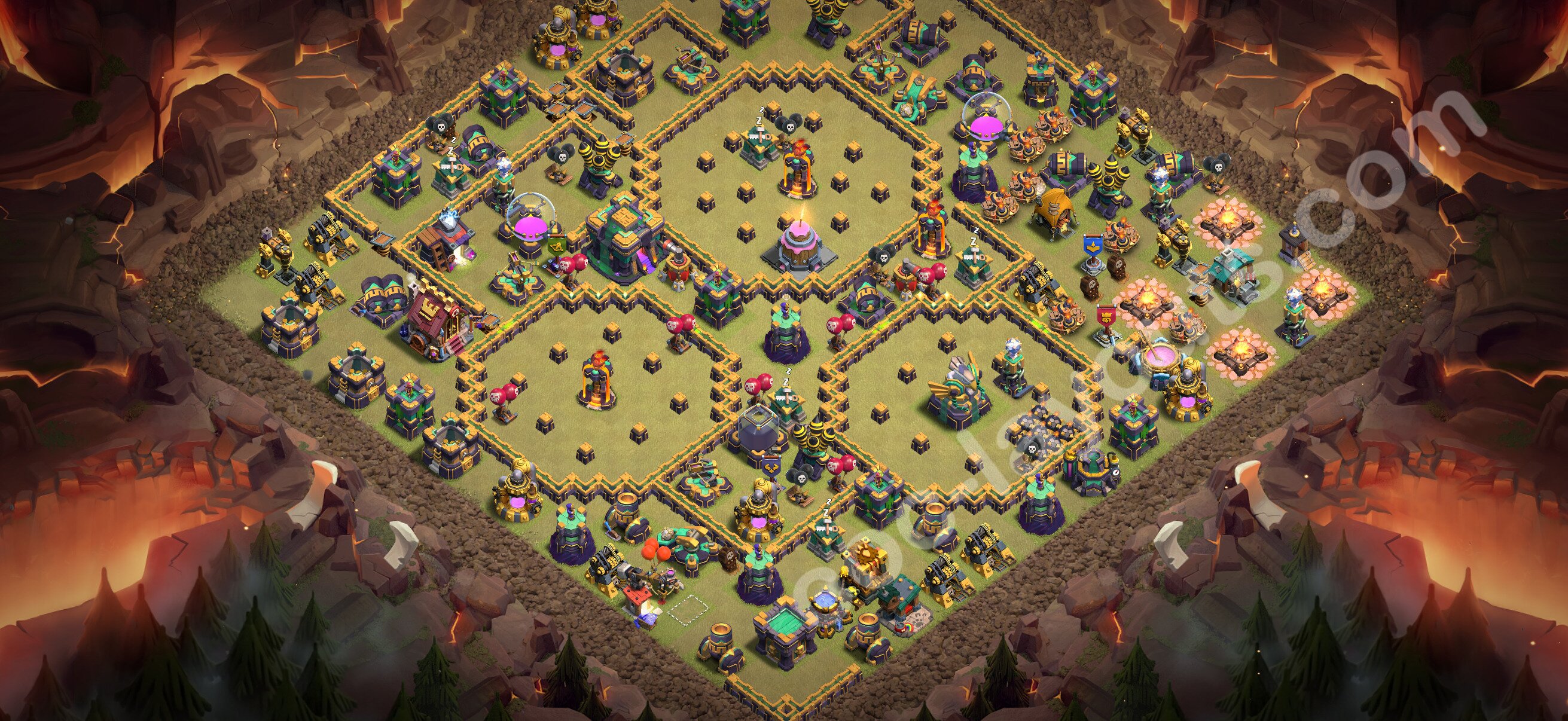 TH14 War Base #248 – TH14 layout preview