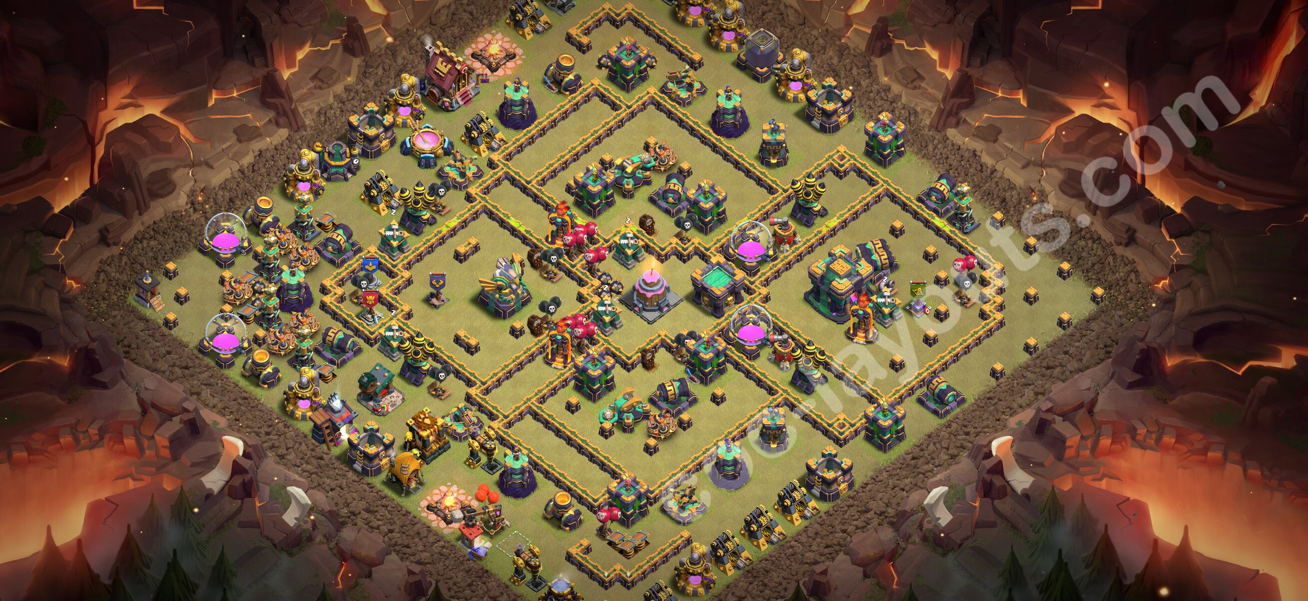 TH14 War Base #247 – TH14 layout preview