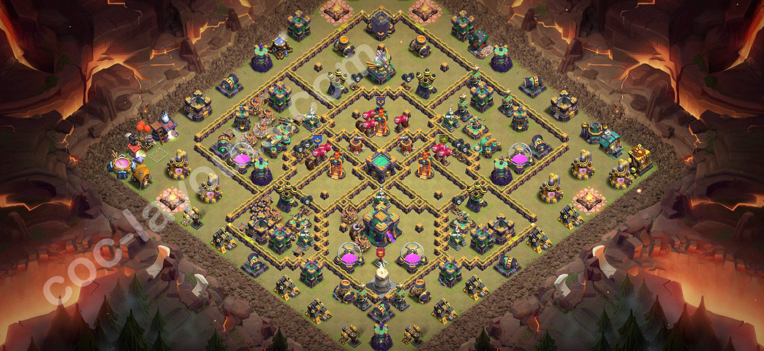 TH14 War Base #250 – TH14 layout preview