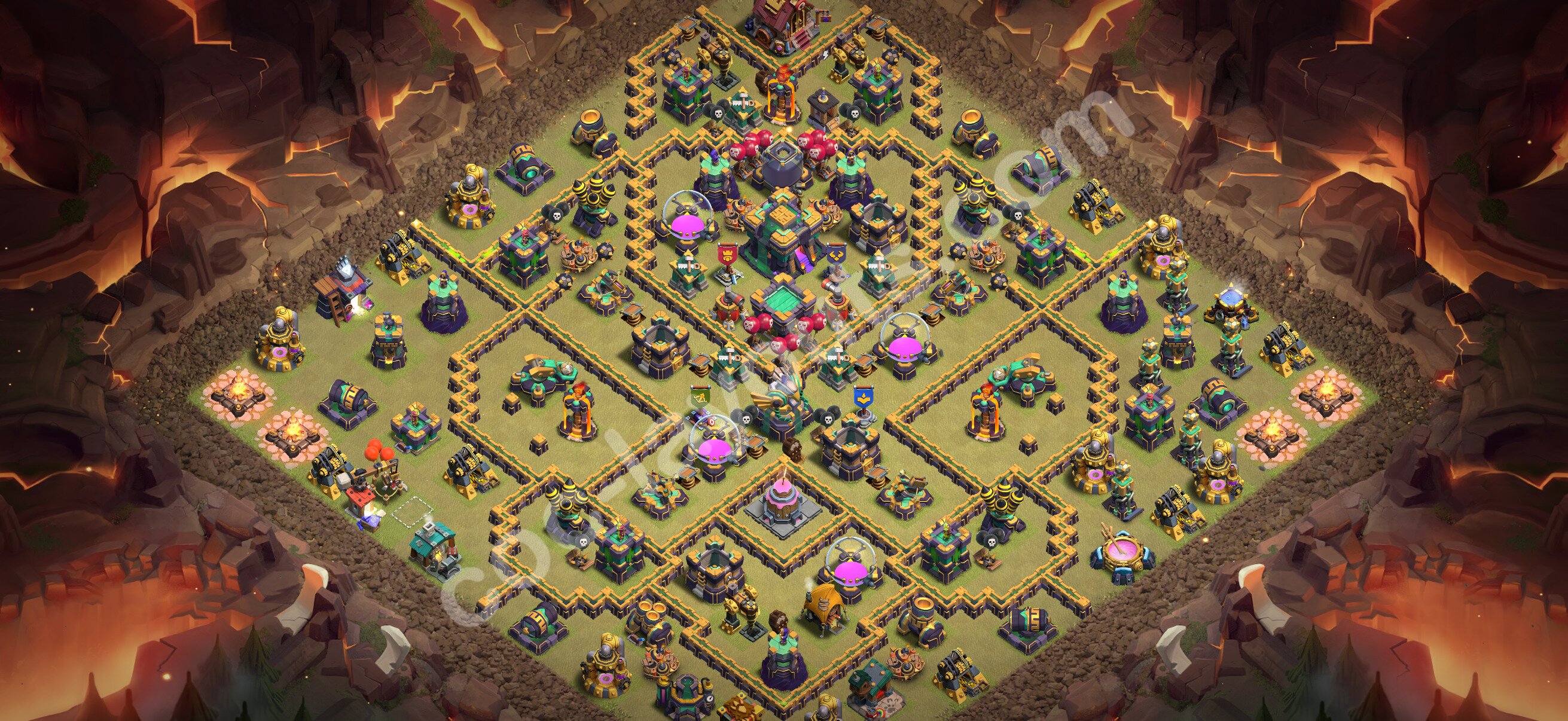 TH14 War Base #251 – TH14 layout preview