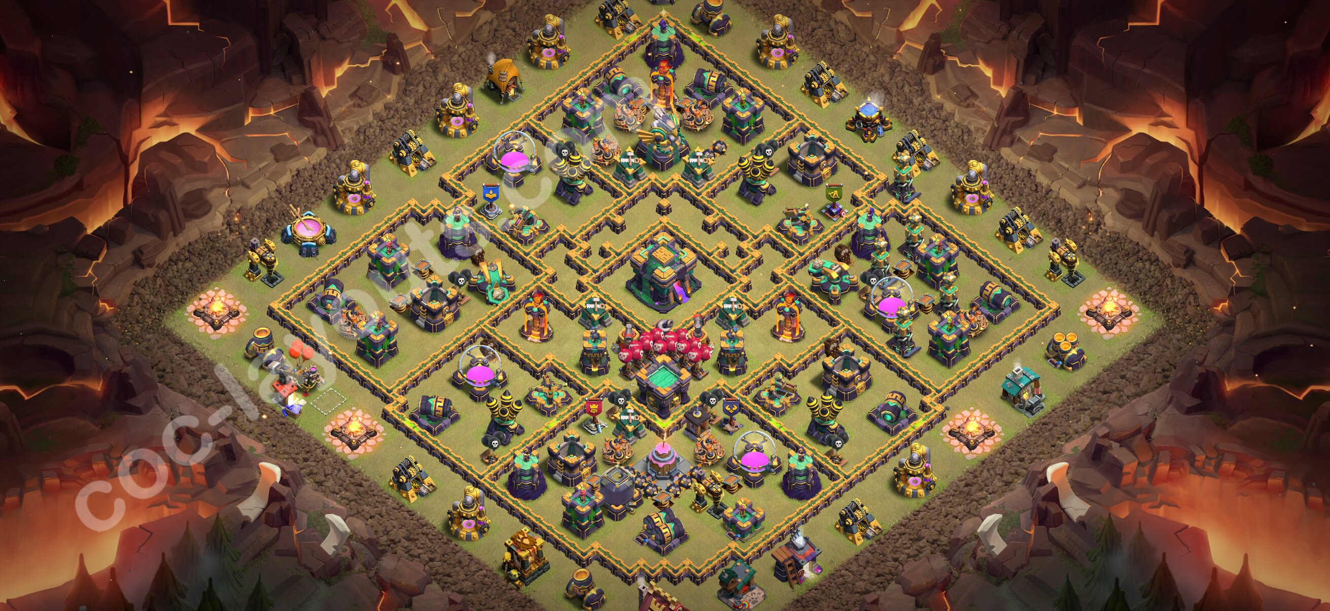 TH14 War Base #253 – TH14 layout preview