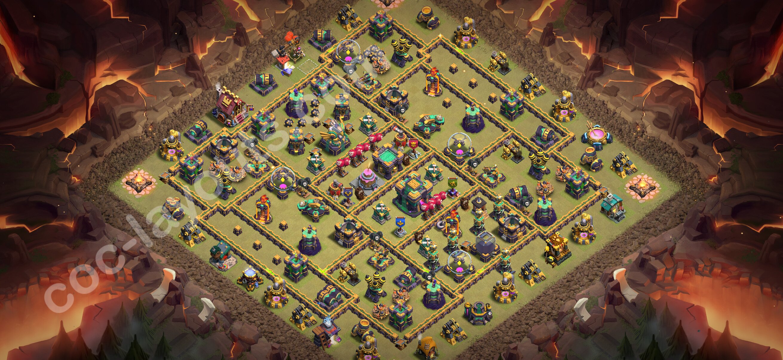 TH14 War Base #254 – TH14 layout preview
