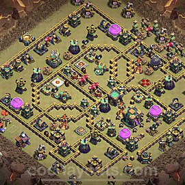 TH14 War Base Plan with Link, Copy Town Hall 14 CWL Design 2023, #111