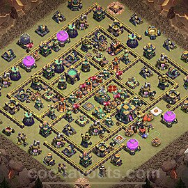 TH14 Max Levels CWL War Base Plan with Link, Copy Town Hall 14 Design 2023, #131