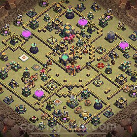 TH14 War Base Plan with Link, Anti Everything, Copy Town Hall 14 CWL Design 2023, #149