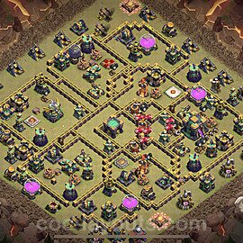 Die Clan War Base RH14 + Link, Hybrid 2023 - COC Rathaus Level 14 Kriegsbase (CK / CW) - #167