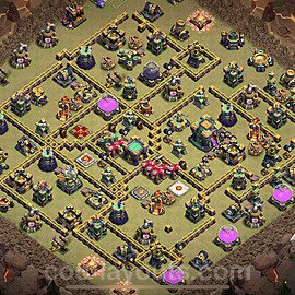 Die Anti 3 Sterne Clan War Base RH14 + Link 2022 - COC Rathaus Level 14 Kriegsbase (CK / CW) - #172