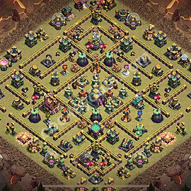TH14 Anti 3 Stars CWL War Base Plan with Link, Anti Everything, Copy Town Hall 14 Design 2025, #179