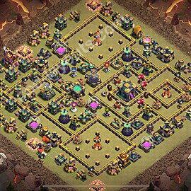 TH14 War Base Plan with Link, Legend League, Anti Air / Electro Dragon, Copy Town Hall 14 CWL Design 2025, #180