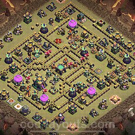 Die Anti 3 Sterne Clan War Base RH14 + Link 2023 - COC Rathaus Level 14 Kriegsbase (CK / CW) - #181
