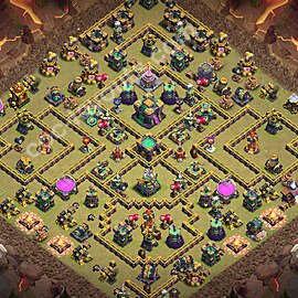 Die Anti 3 Sterne Clan War Base RH14 + Link 2026 - COC Rathaus Level 14 Kriegsbase (CK / CW) - #203