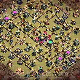 Die Anti 3 Sterne Clan War Base RH14 + Link, Anti Alles 2025 - COC Rathaus Level 14 Kriegsbase (CK / CW) - #210