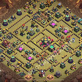 Ustawienie baza wojskowa TH14 z linkiem, Anty Wszystko - Ratusz poziom 14 - COC 2026 - #216