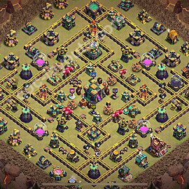Municipio livello 14 Base di Guerra + Link - Anti 3 Stelle Disposizione Villaggio COC 2026 TH14 - #225