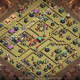 TH14 Anti 3 Stars CWL War Base Plan with Link, Copy Town Hall 14 Design 2026, #227