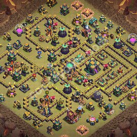 Municipio livello 14 Base di Guerra + Link - Miglior Disposizione Villaggio COC 2026 TH14 - #238