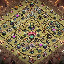 Die Anti 2 Sterne Clan War Base RH14 + Link, Hybrid 2026 - COC Rathaus Level 14 Kriegsbase (CK / CW) - #246