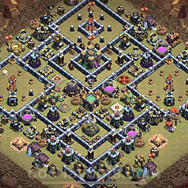 TH14 War Base Plan with Link, Legend League, Anti Everything, Copy Town Hall 14 CWL Design 2021, #36
