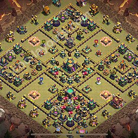 Diseño de aldea para Guerra Anti 2 Estrellas Ayuntamiento 14 Copiar, Híbrido - COC TH14 Perfecta Distribucion 2025 + Enlace - #41