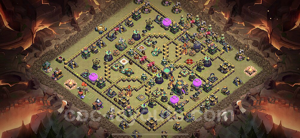 Die Clan War Base RH14 + Link 2023 - COC Rathaus Level 14 Kriegsbase (CK / CW) - #111