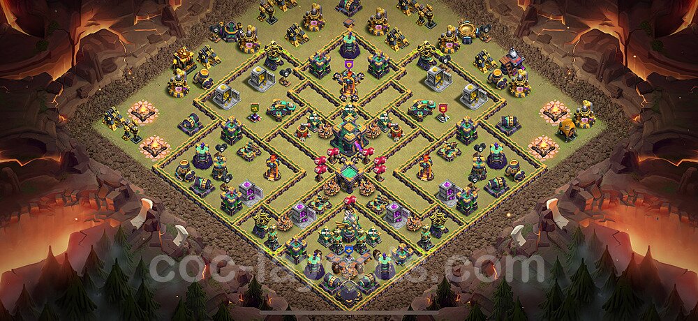 TH14 Max Levels CWL War Base Plan with Link, Anti Everything, Copy Town Hall 14 Design 2025, #204