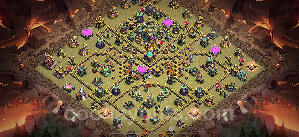 Die Maximal Clan War Base RH14 + Link, Anti Alles 2025 - COC Rathaus Level 14 Kriegsbase (CK / CW) - #215