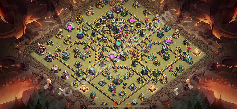 TH14 Max Levels CWL War Base Plan with Link, Anti Everything, Copy Town Hall 14 Design 2026, #215