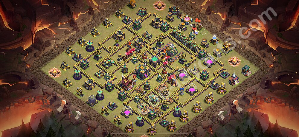 Ustawienie baza wojskowa TH14 z linkiem - Ratusz poziom 14 - COC 2026 - #218
