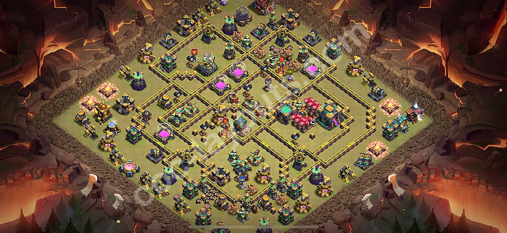 TH14 Anti 2 Stars CWL War Base Plan with Link, Anti Everything, Copy Town Hall 14 Design 2026, #219