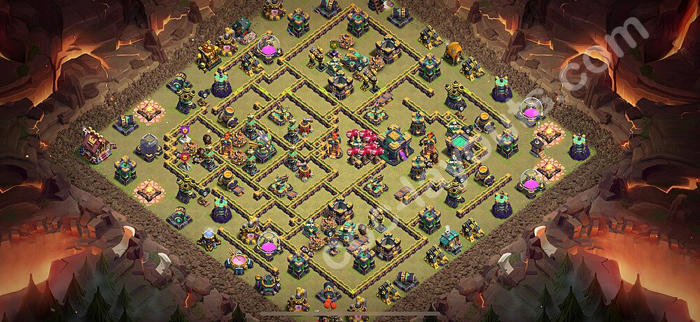 TH14 War Base Plan with Link, Legend League, Copy Town Hall 14 CWL Design 2026, #224