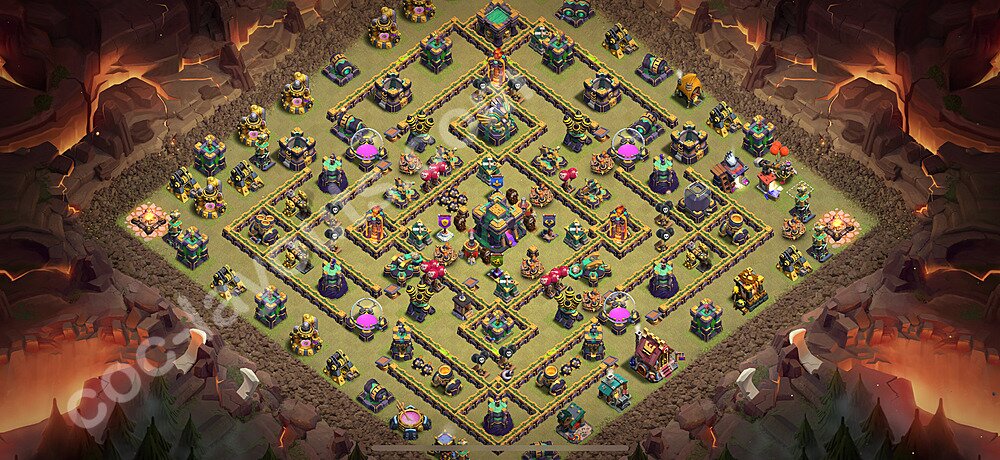 Municipio livello 14 Base di Guerra + Link - Anti 3 Stelle Disposizione Villaggio COC 2026 TH14 - #225