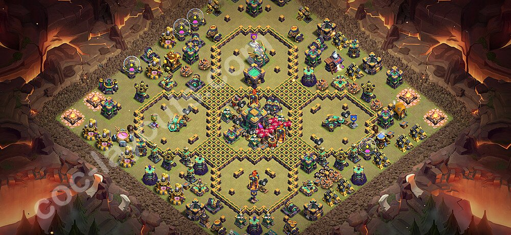 TH14 War Base Plan with Link, Legend League, Copy Town Hall 14 CWL Design 2026, #230