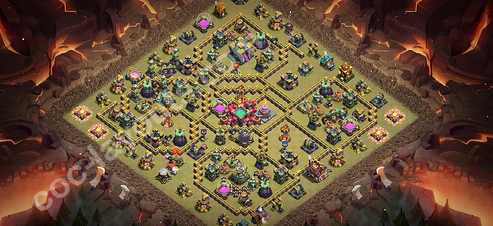 TH14 War Base Plan with Link, Copy Town Hall 14 CWL Design 2026, #247