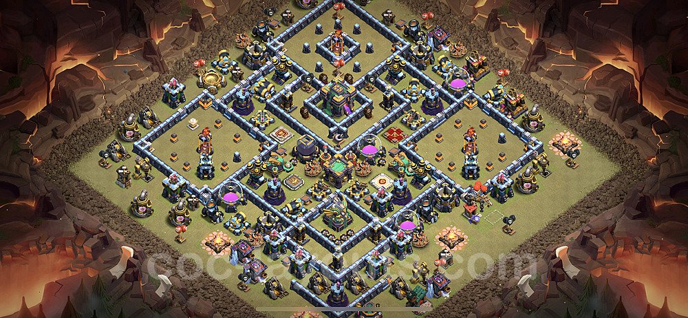 TH14 War Base Plan with Link, Legend League, Anti Everything, Copy Town Hall 14 CWL Design, #36