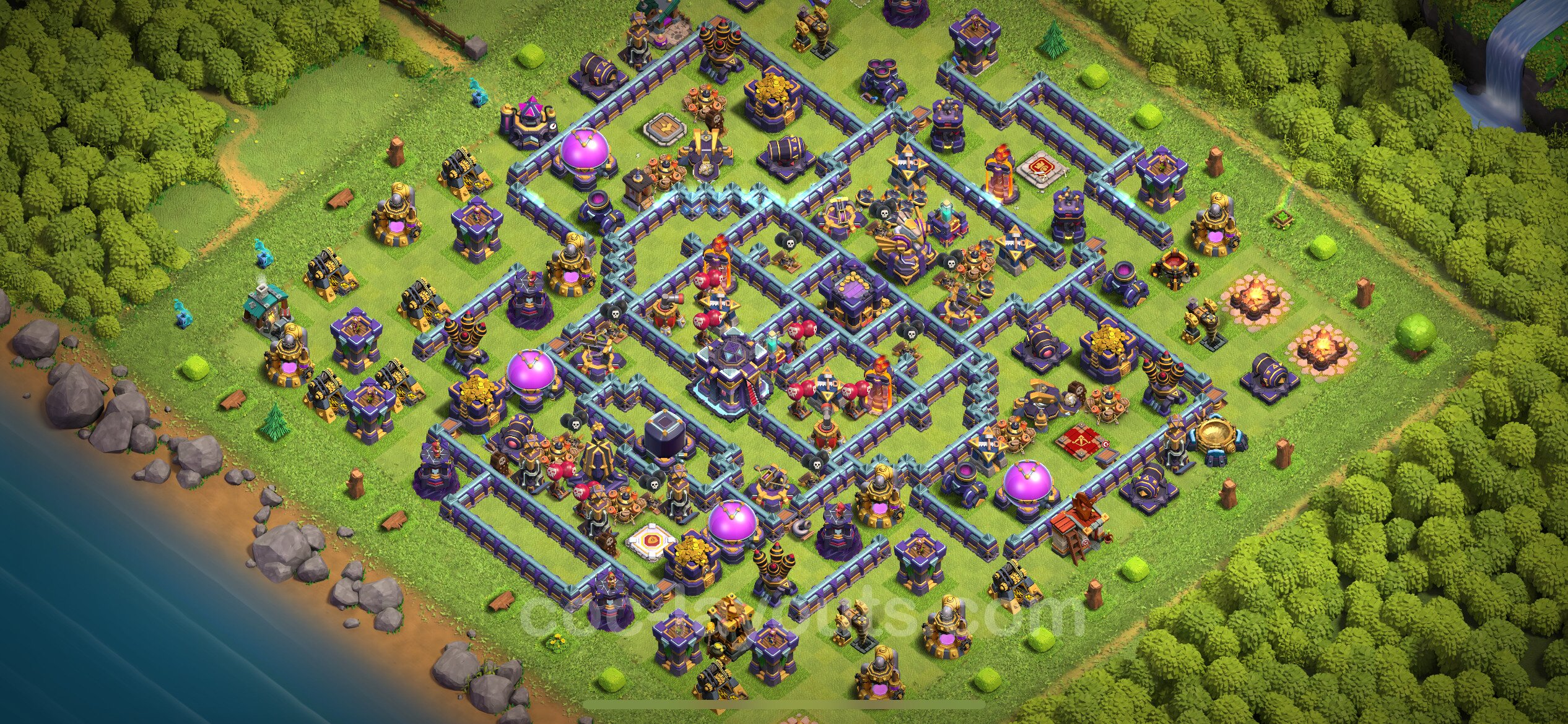 Best Anti 2 Stars Base TH15 with Link, Hybrid 2023 - Town Hall Level 15 ...