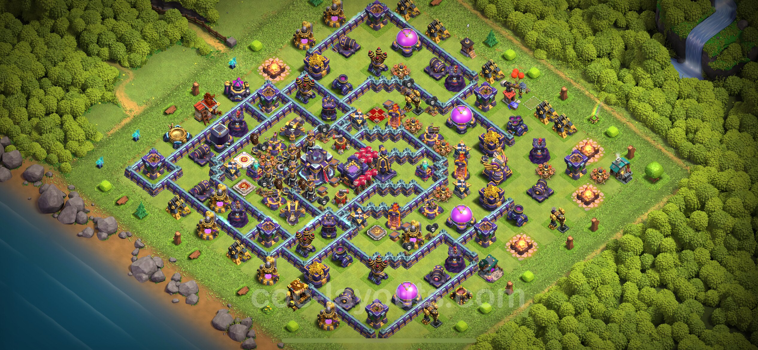 Best Anti Stars Base Th With Link Hybrid Town Hall Level Base Copy