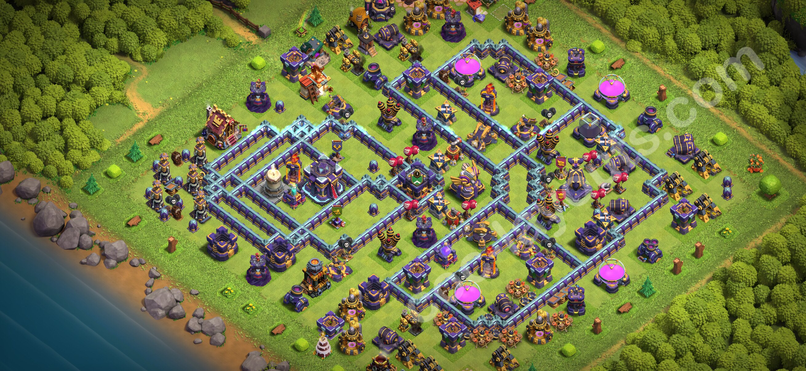 TH15 Hybrid Base #176 – TH15 layout preview