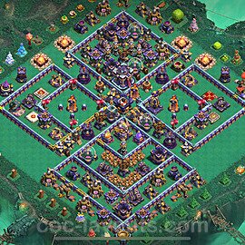 TH15 Trophy Base Plan with Link, Hybrid, Copy Town Hall 15 Base Design 2023, #11